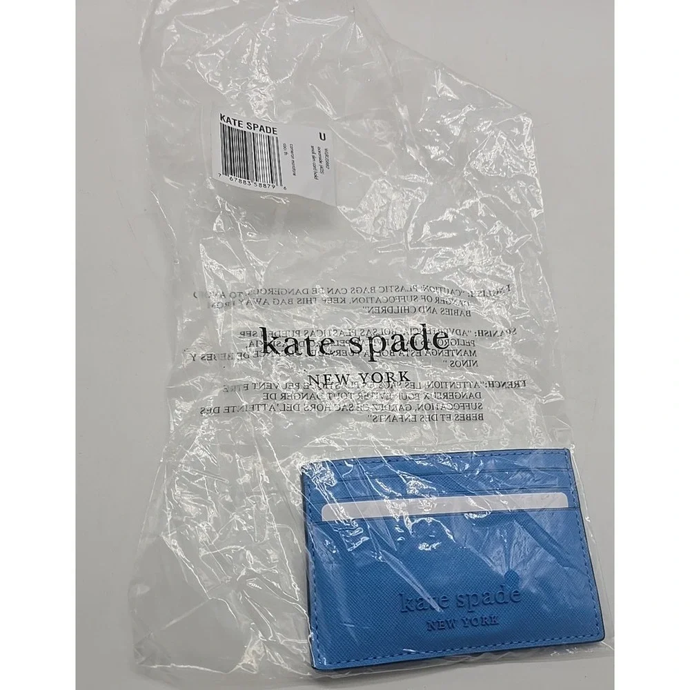 Kate Spade New York Cameron Monotone Small Slim Card Holder Oceanside‎